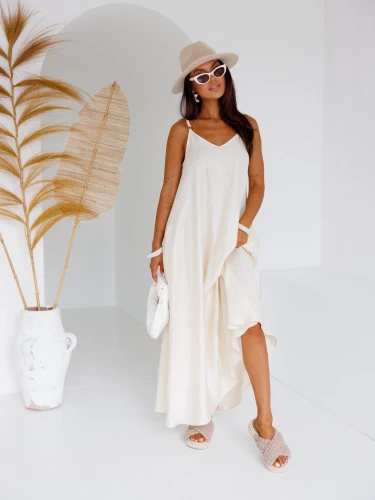 SUKIENKA MAXI PALOMA WHITE 